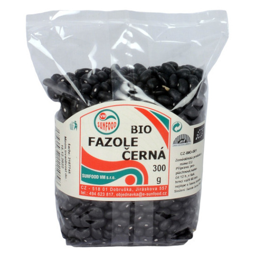 SUNFOOD Fazole černá BIO 300 g