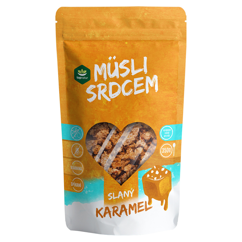 TOPNATUR Müsli srdcem slaný karamel 350 g