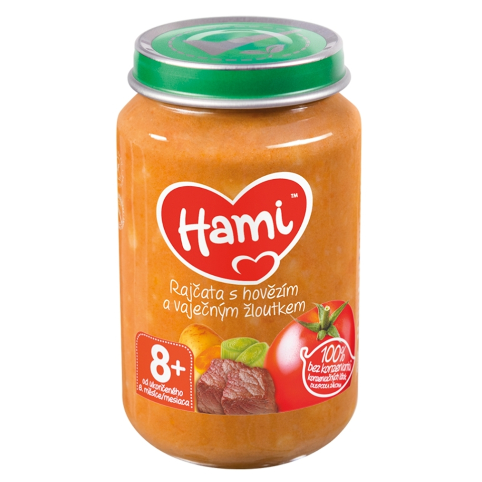 HAMI Rajčata s hovězím a brambory od 8. měsíce 200 g